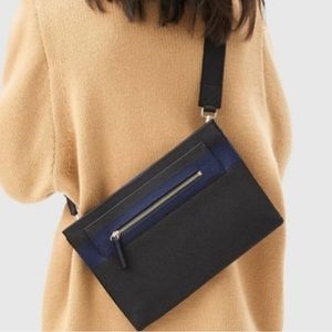 Rothy’s dual zip Crossbody slate gray removable straps washable